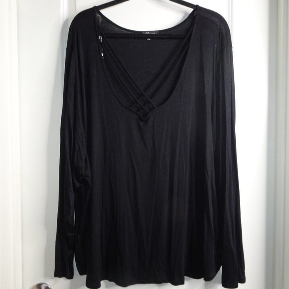 Charlotte Russe Tops - Charlotte Russe Plus Size Black Long Sleeve Top